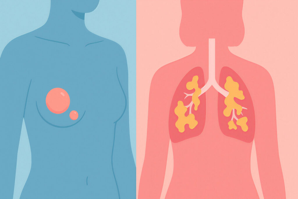 fibromatoza chistică mamară (sân) versus fibroza chistică (plămâni)